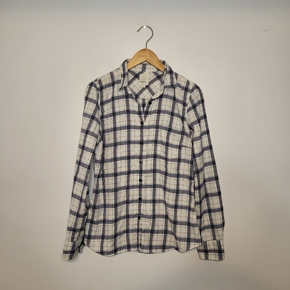 J. CREW Plaid Perfect Fit Button Down Shirt Size S